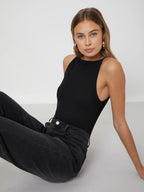 Sleeveless Top with Fine Shoulder Straps