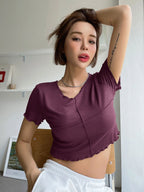 Lettuce Trim Crop Tee