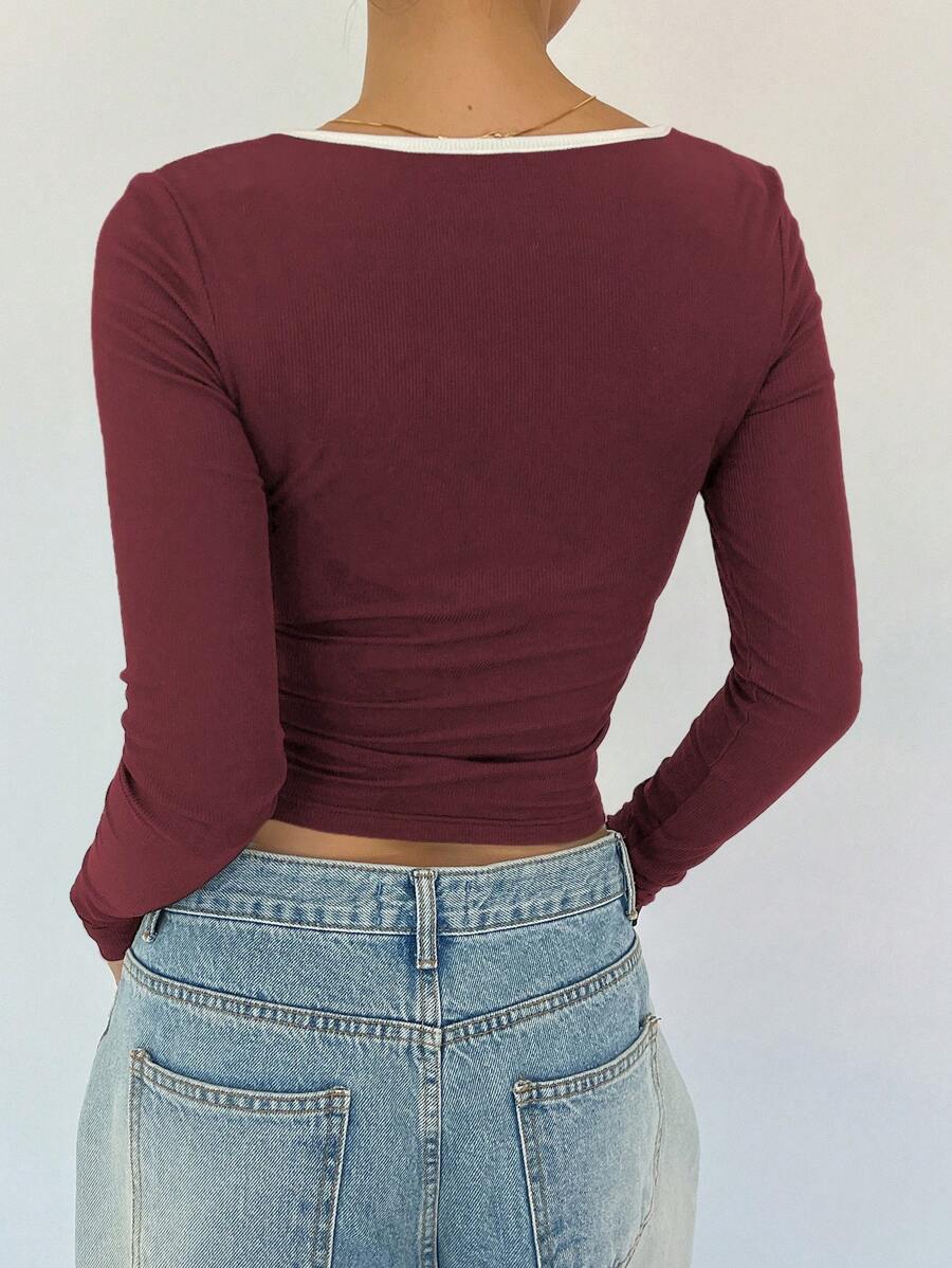 Ballet Style Bow Slim Fit Ladies T-Shirt