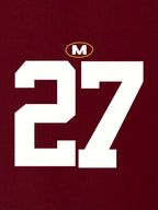 V-Neck Short Sleeve Casual Letter & Number Print Loose