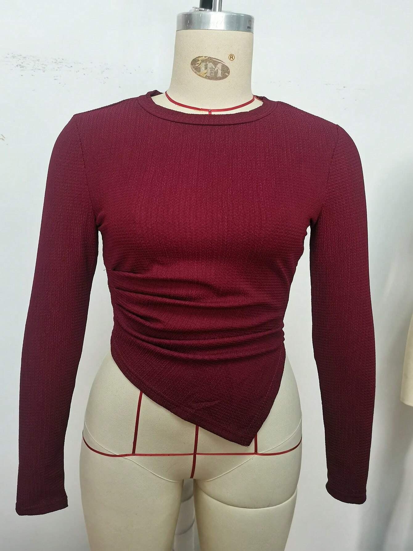Solid Asymmetrical Hem Tee