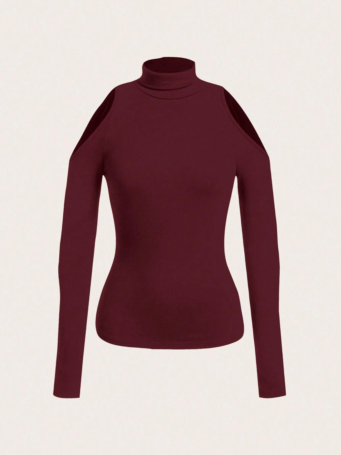 Casual Solid Color Versatile Outdoor Undershirt Hollow Out Long Sleeve Tight Fit T-Shirt