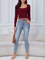 Square Neck Crop Tee
