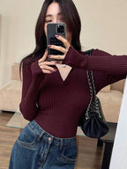 Casual Slim Fit Turtleneck Long Sleeve Sweater