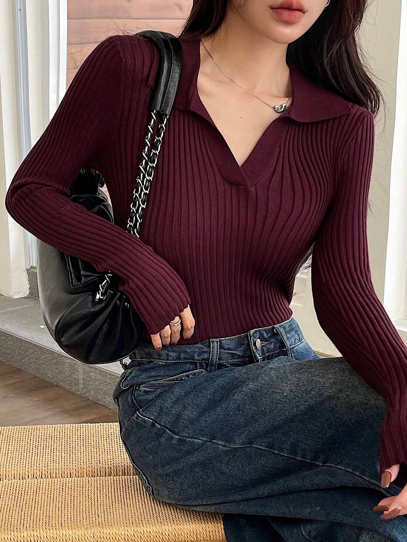 Casual Slim Fit Turtleneck Long Sleeve Sweater