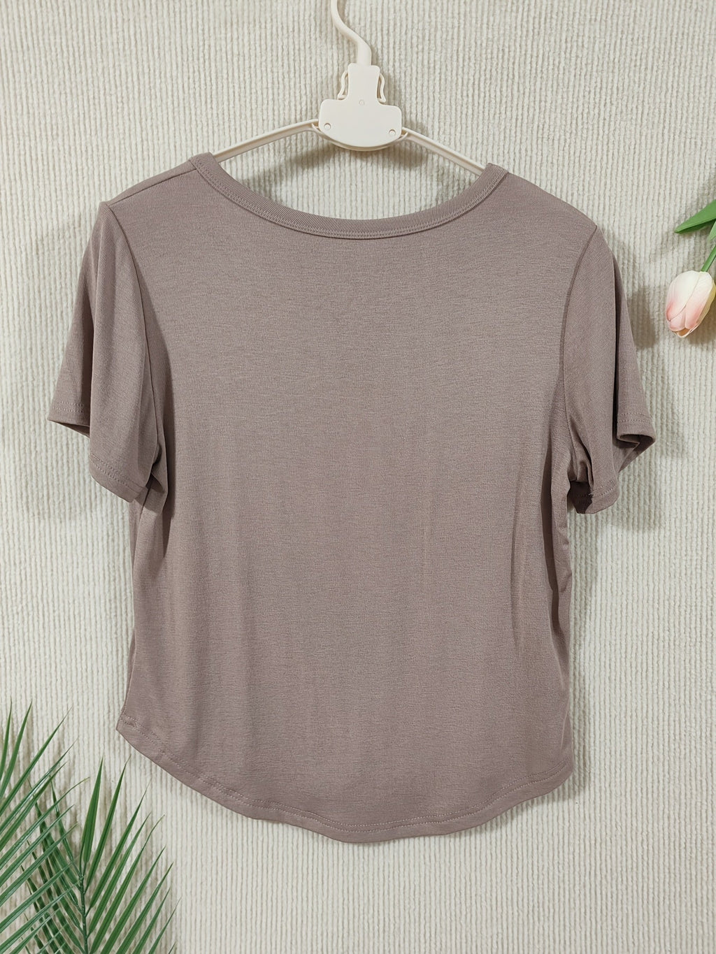 Short Sleeve Crew Neck Casual Solid Color T-Shirt, Slim Fit