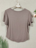 Short Sleeve Crew Neck Casual Solid Color T-Shirt, Slim Fit