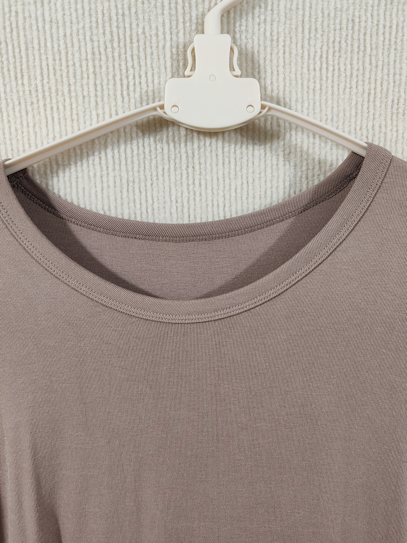 Short Sleeve Crew Neck Casual Solid Color T-Shirt, Slim Fit