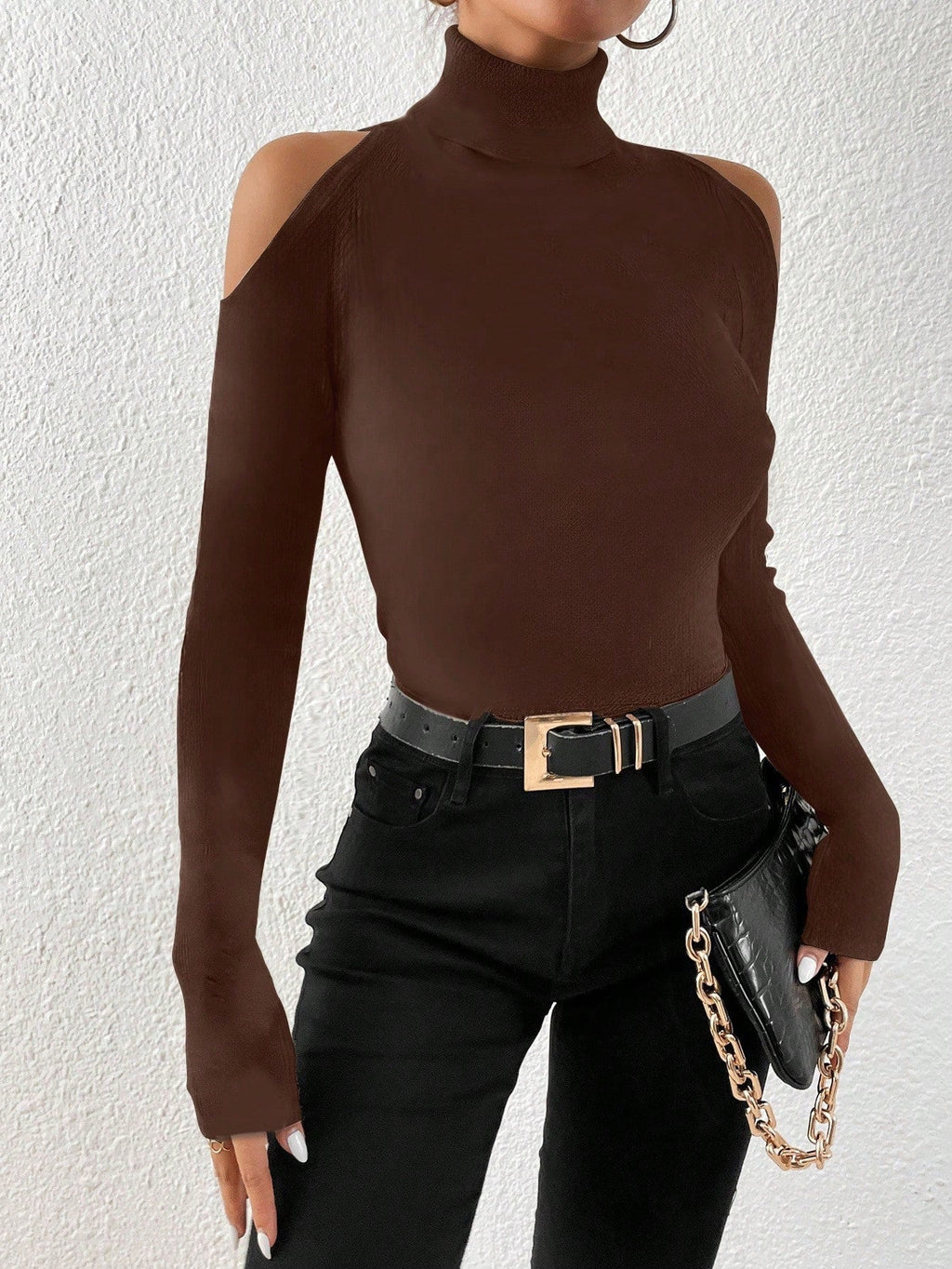 Casual Solid Color Versatile Outdoor Undershirt Hollow Out Long Sleeve Tight Fit T-Shirt