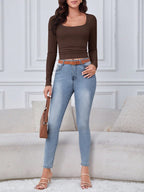 Square Neck Crop Tee