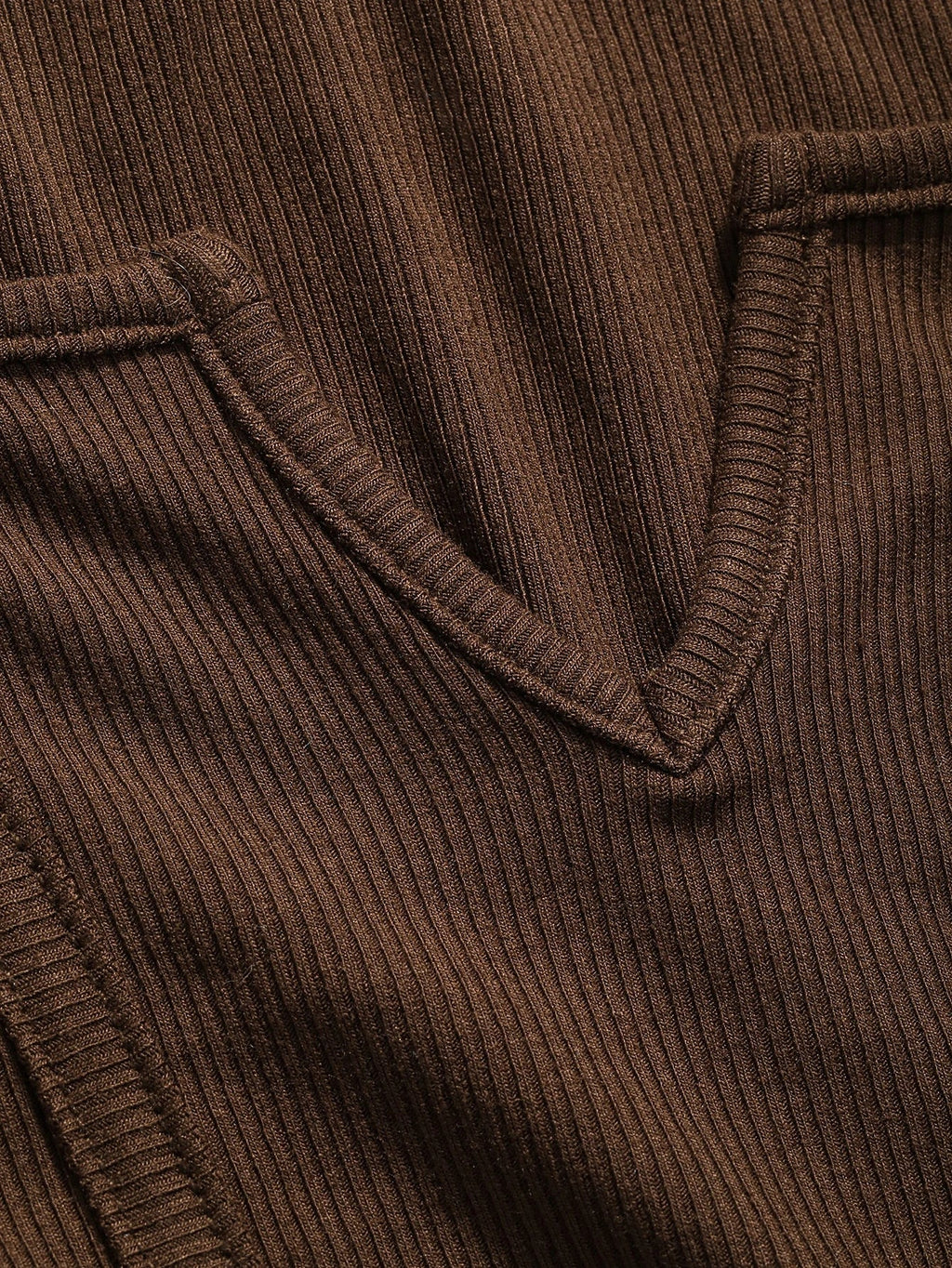 Notched Neckline Seam Detail Tee