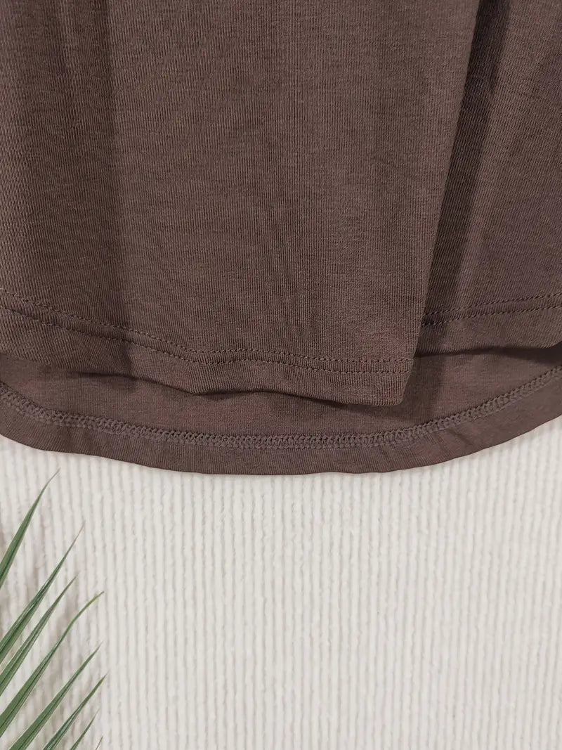 Short Sleeve Crew Neck Casual Solid Color T-Shirt, Slim Fit