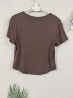 Short Sleeve Crew Neck Casual Solid Color T-Shirt, Slim Fit