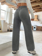 Solid Color Drawstring Waist Sweatpants Graduation, Back To School Outfits