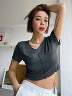 Lettuce Trim Crop Tee