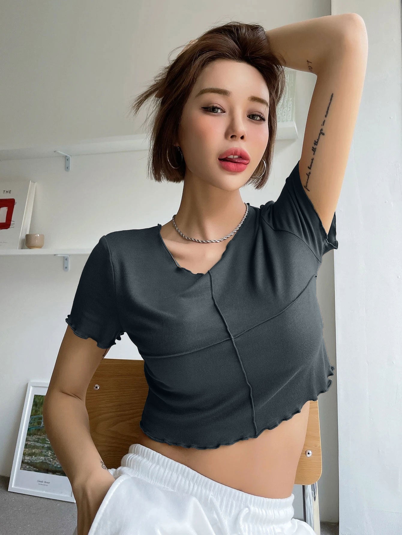 Lettuce Trim Crop Tee