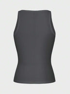 Casual Versatile Solid Color Knit Sports Tank Top