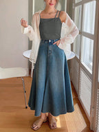 Plain Color Casual Versatile Asymmetrical Camisole