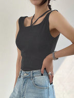 Slim Fit Halter Neck Camisole Top