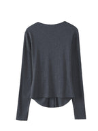 Casual V-Neck Long Sleeve T-Shirt
