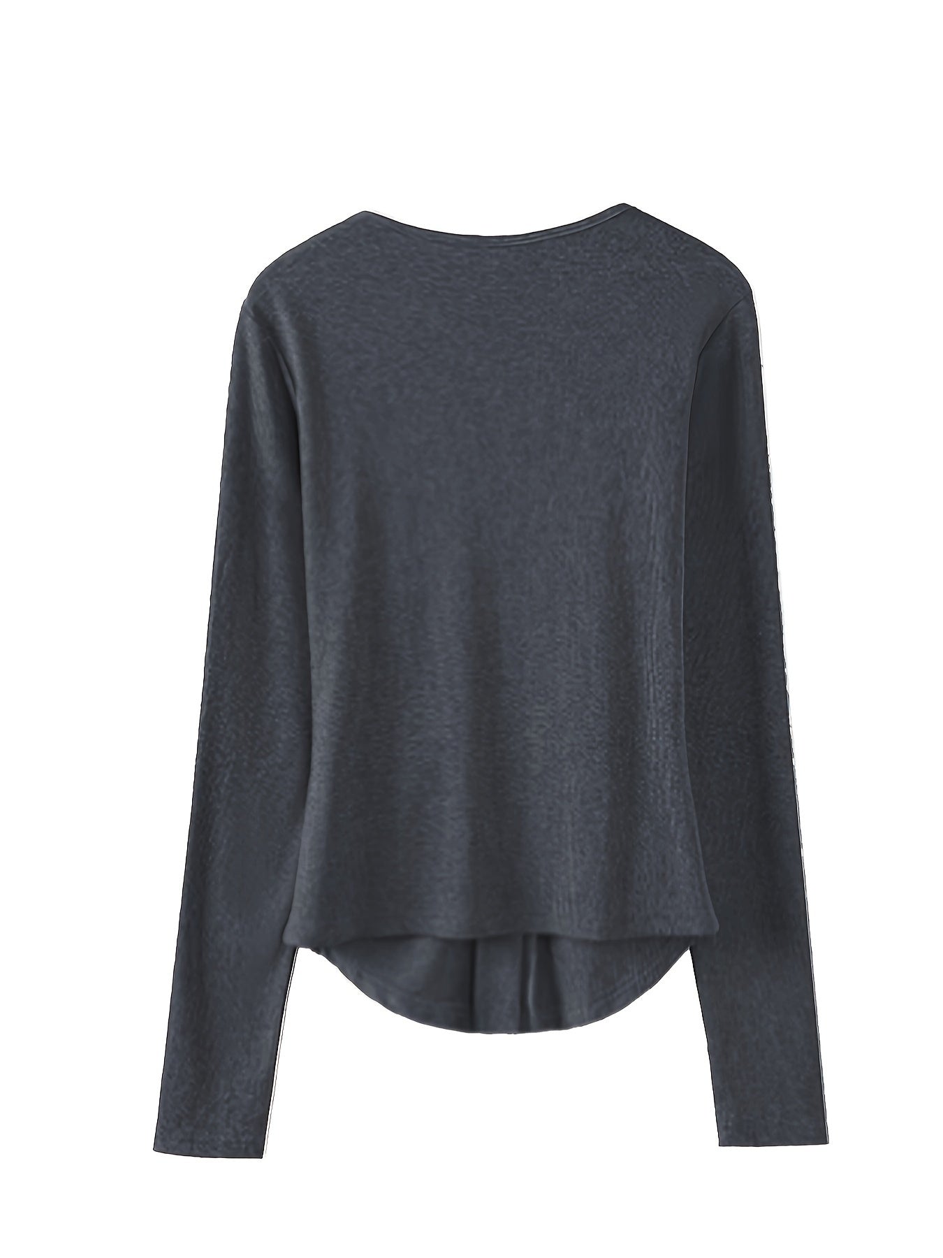 Casual V-Neck Long Sleeve T-Shirt