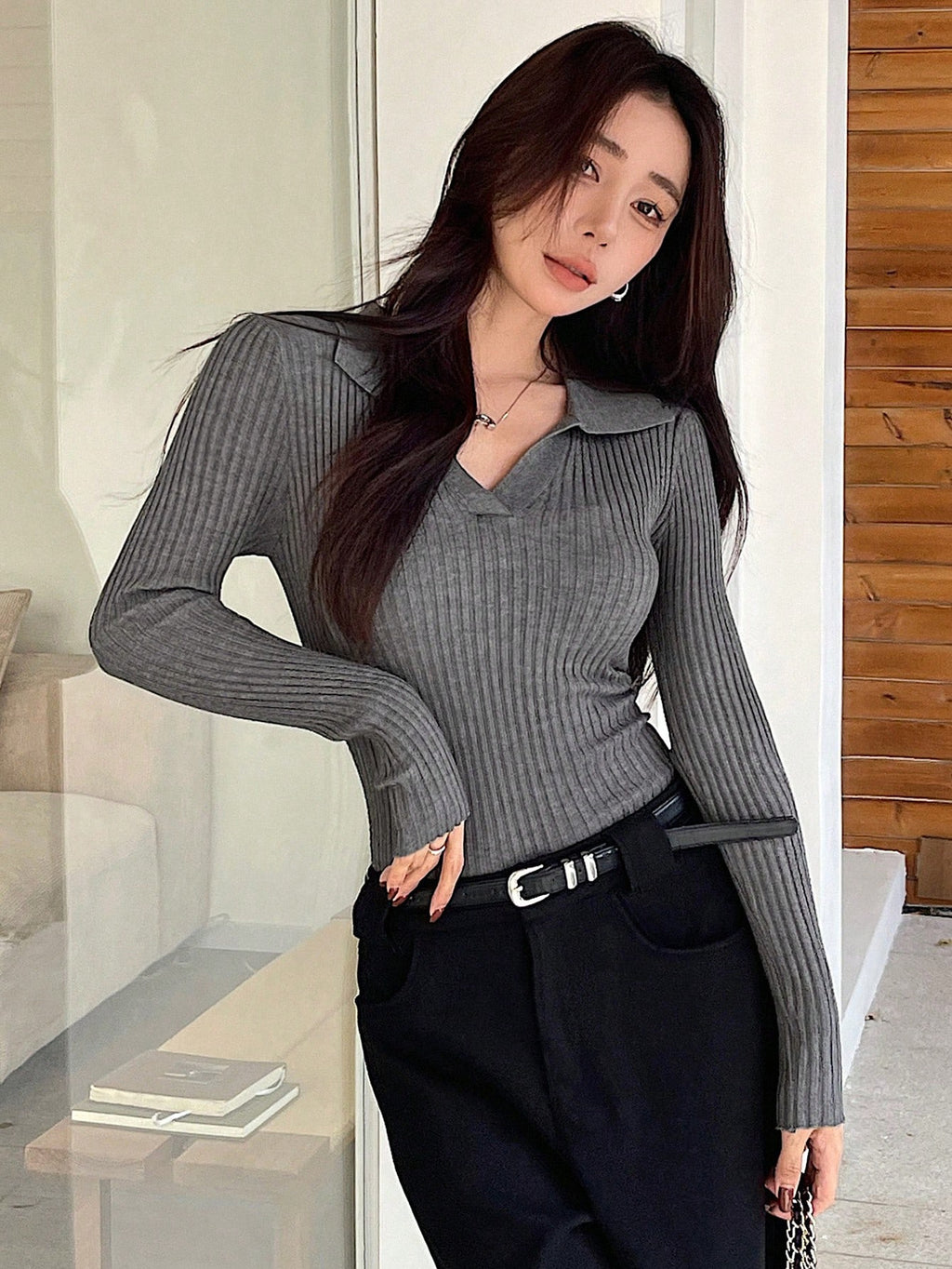 Casual Slim Fit Turtleneck Long Sleeve Sweater
