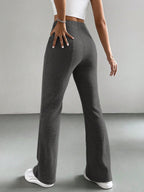 Solid Color High Waisted Pants
