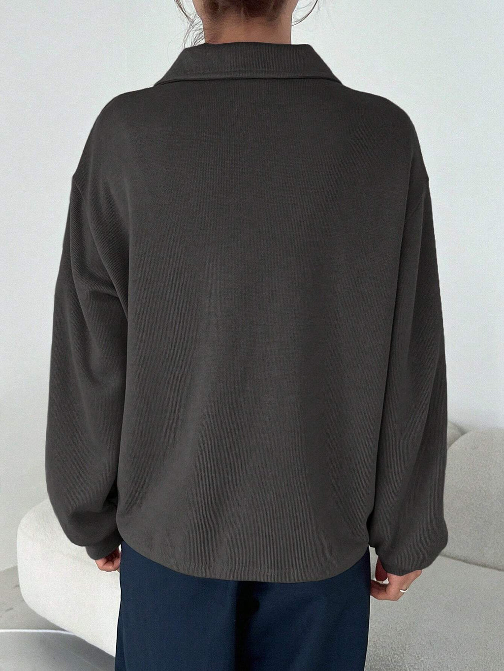Half-Zipper Casual & Versatile Long Sleeve Sweatshirt, Long Sleeve Tops