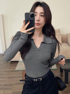 Casual Slim Fit Turtleneck Long Sleeve Sweater