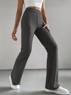 Solid Color High Waisted Pants
