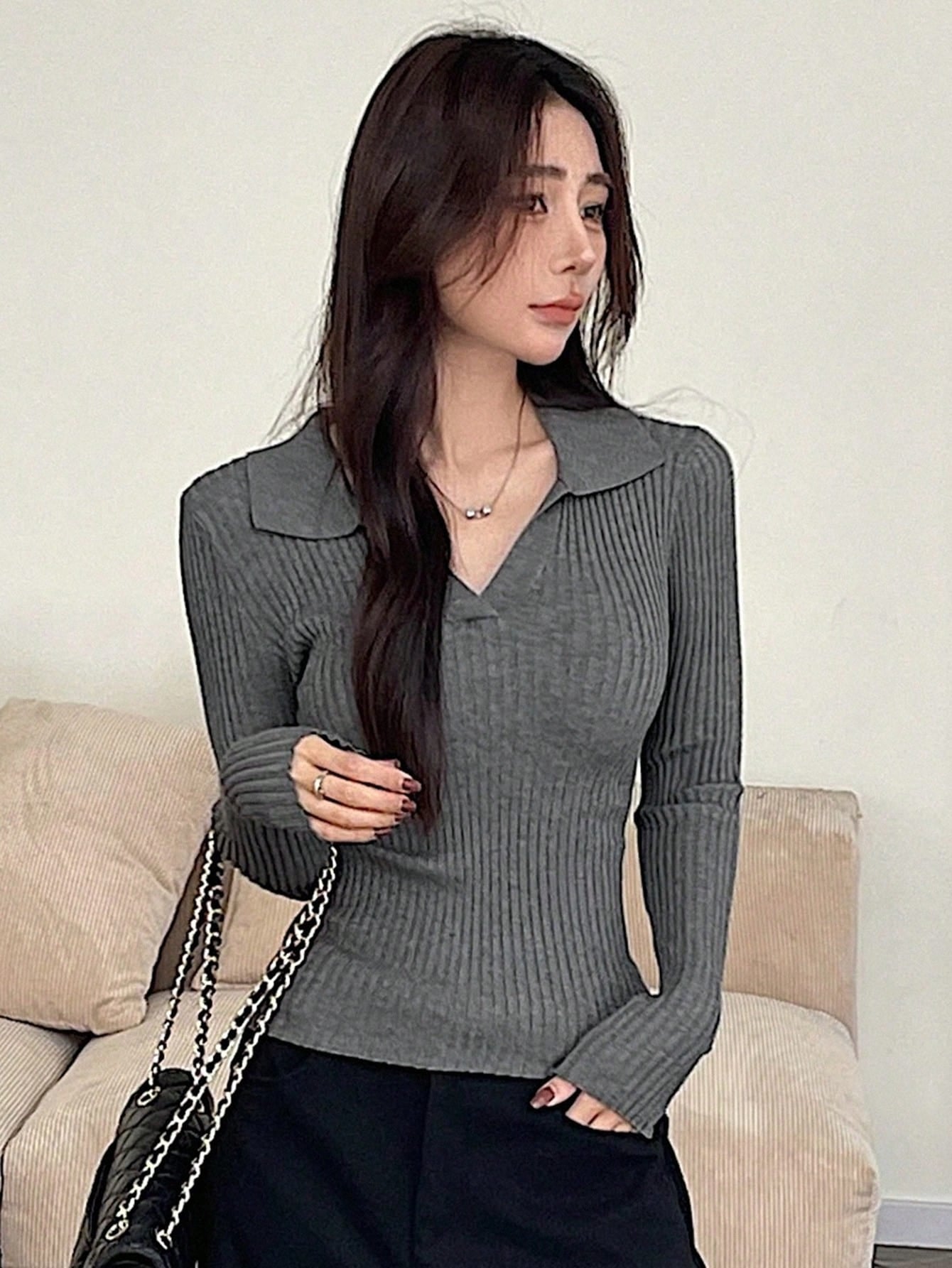 Casual Slim Fit Turtleneck Long Sleeve Sweater