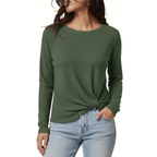 Womens Long Sleeve Tops, Casual Crewneck, Pullover Tunic Blouse, Loose Fitting T Shirts