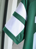 Number Print Patchwork Short Sleeve T-Shirt Graphic Tees Women Tops