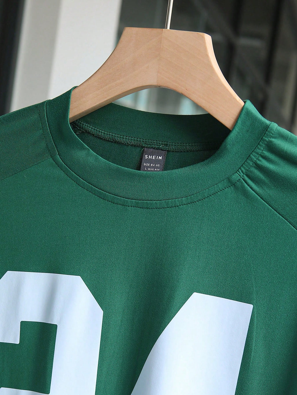 Number Print Patchwork Short Sleeve T-Shirt Graphic Tees Women Tops