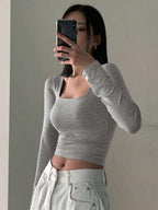 Square Neck Crop Tee