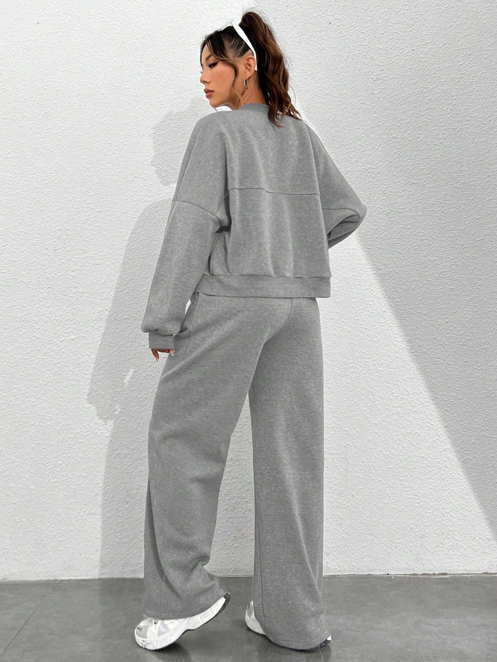 Street Style Camouflage Maple Leaf Print Zipper Sweatshirt & Pants Set