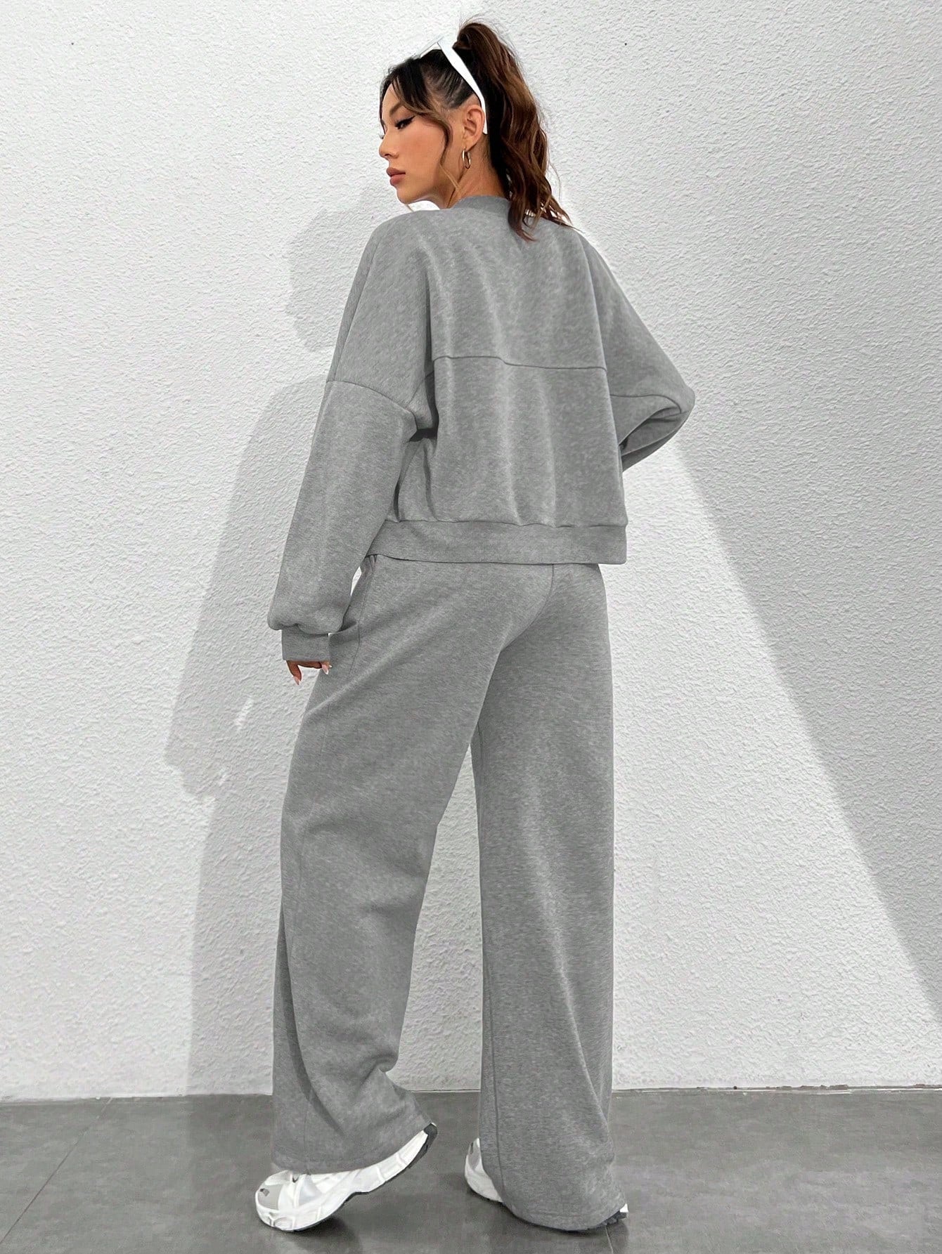 Street Style Camouflage Maple Leaf Print Zipper Sweatshirt & Pants Set