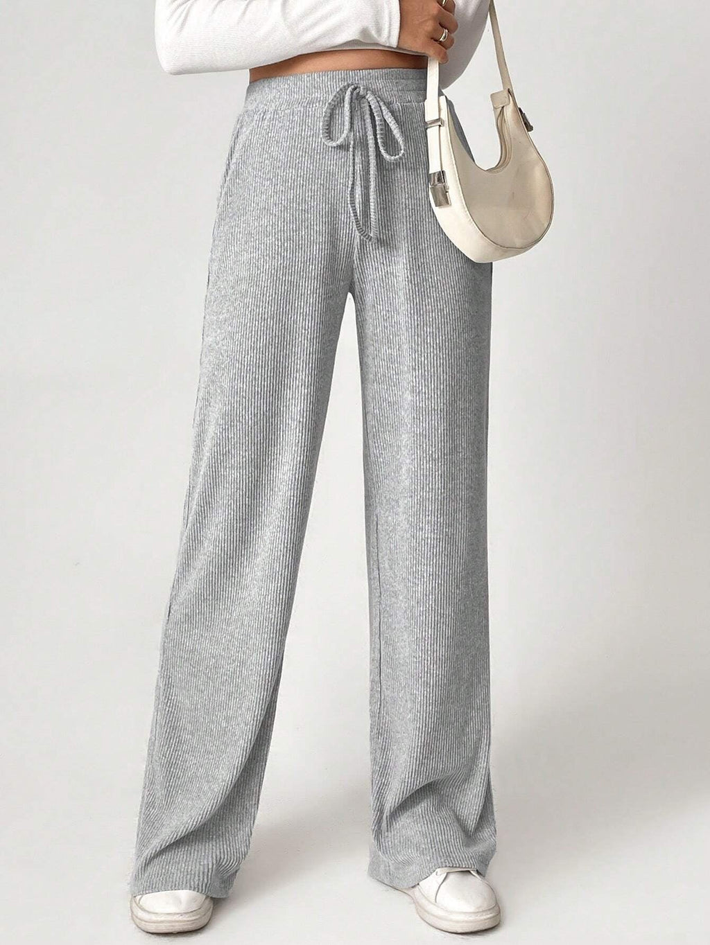 Solid Drawstring Slant Pocket Sweatpants