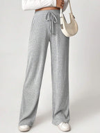 Solid Drawstring Slant Pocket Sweatpants