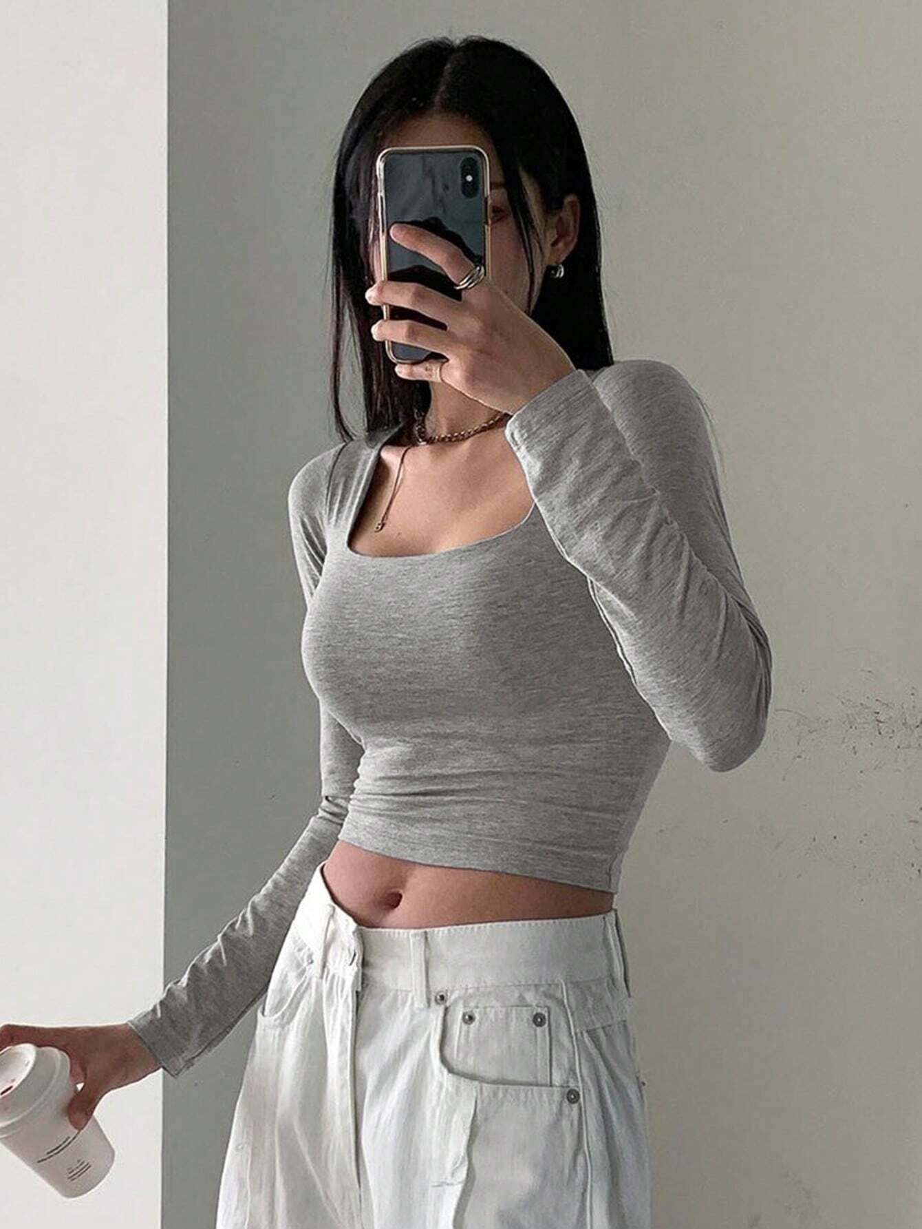 Square Neck Crop Tee