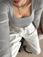 Square Neck Crop Tee