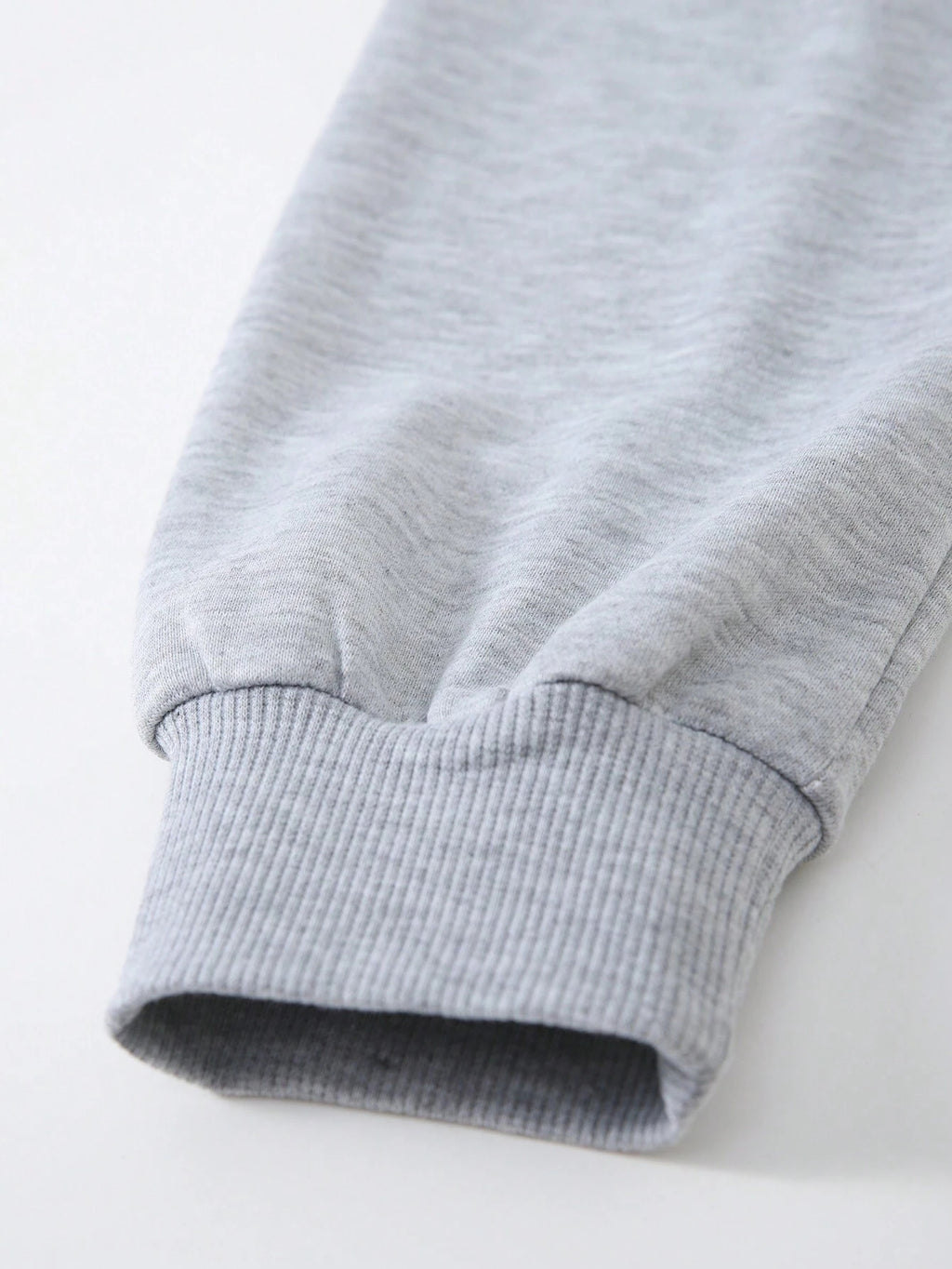 Two-Piece Fashion Warm Plus Fleece Round Neck Sweatshirt + Sports Sweatpants Simple Letter Print