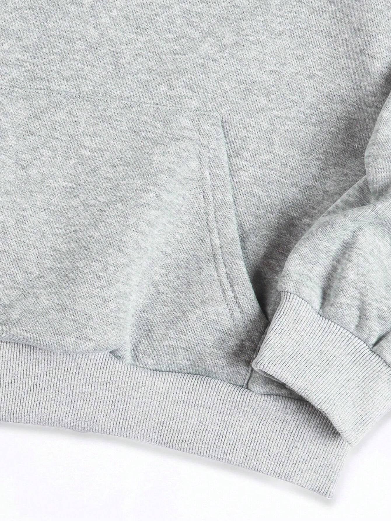 Casual Letter Printed Drawstring Hoodie Sweatshirt, Long Sleeve Tops Graduation