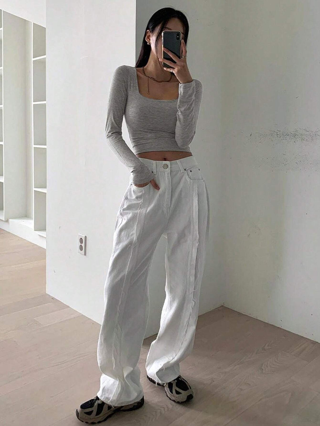 Square Neck Crop Tee