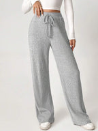 Solid Drawstring Slant Pocket Sweatpants