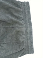 Drawstring Elastic Waist Sweatpants, Loose Fit Straight-Leg Joggers