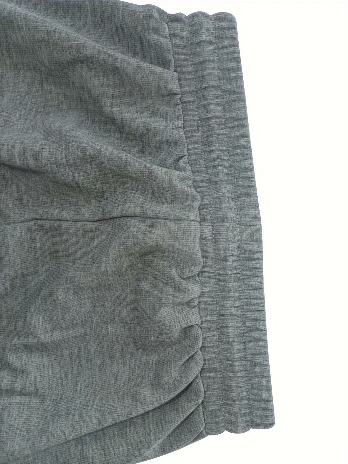 Drawstring Elastic Waist Sweatpants, Loose Fit Straight-Leg Joggers