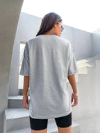Minimalist English Printed Casual Street Style T-Shirt Graphic Tees Women Tops
