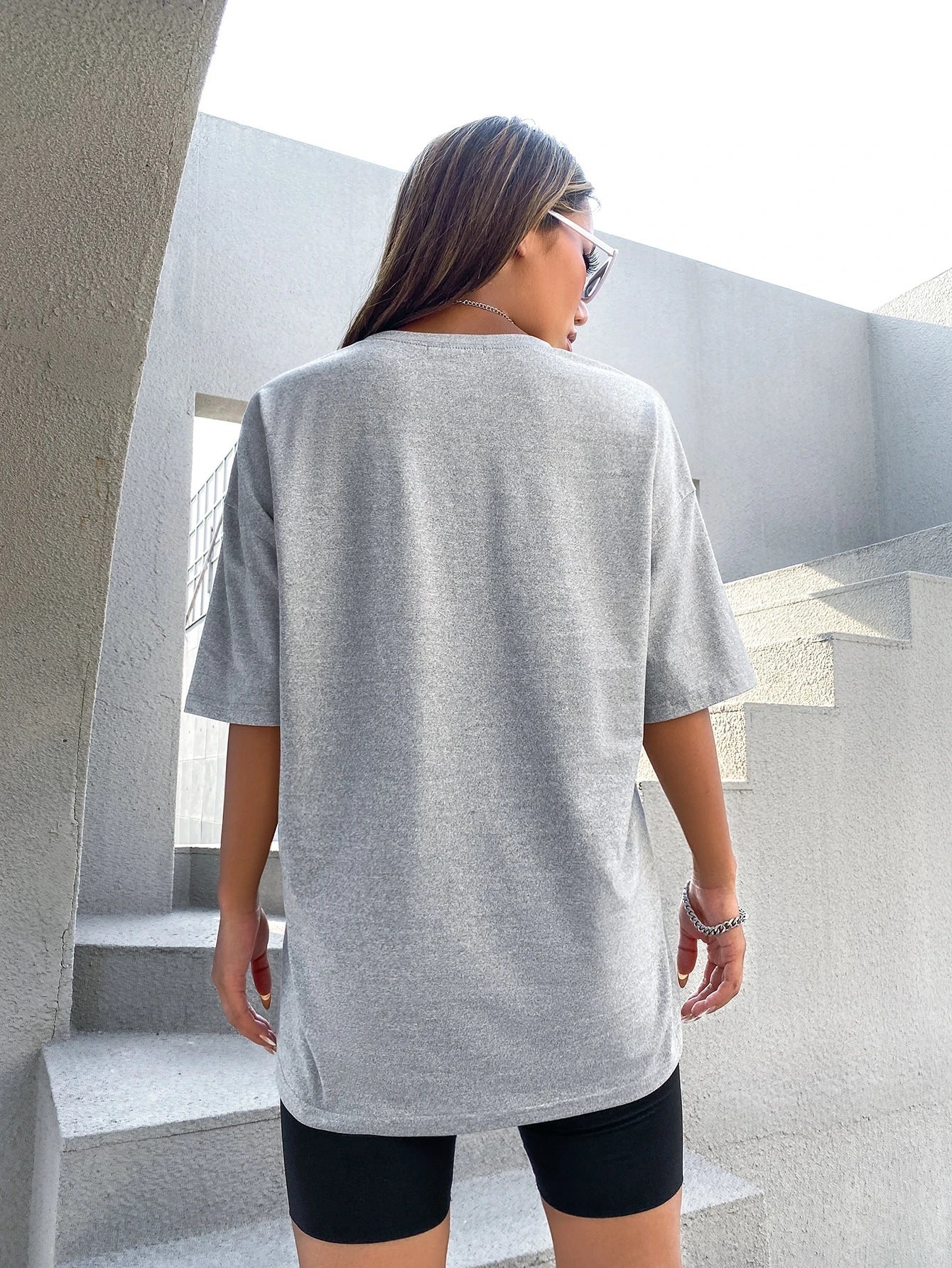Minimalist English Printed Casual Street Style T-Shirt Graphic Tees Women Tops