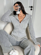 Casual Brown Hoodie Sweatshirt, Autumn/Winter Brown Long Sleeve Top